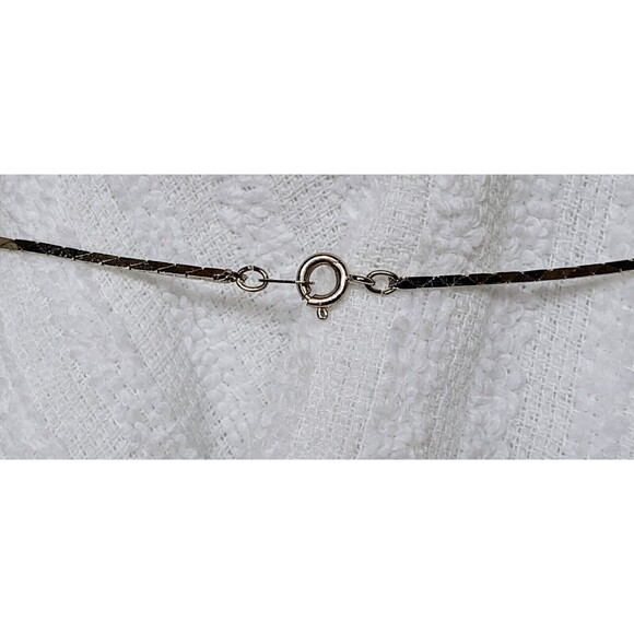 Vintage Dainty Silvertone Rhinestone Arrow Mangalsutra Necklace 16 in - Picture 6 of 8